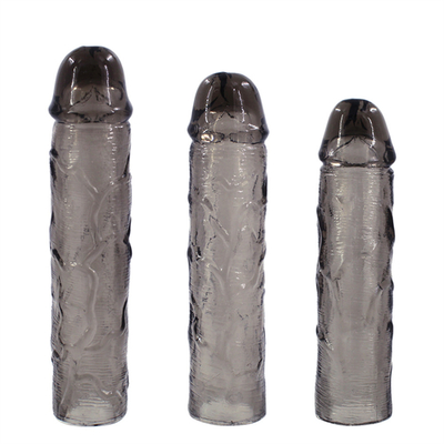 Pênis realístico do silicone do galo da luva da extensão do pênis dos homens de Toy Dildo Extender Condoms For do sexo