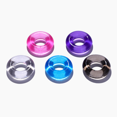 Pênis Ring Crystal Ring Color Random Silicone Ring do tempo de atraso para o homem