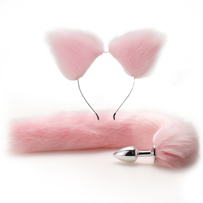 Novos brinquedos anal de rabo de raposa, rabo anal de rabo, rabo anal de rabo para mulheres fantasioso gato Kitty vestuário orelha festa cabelo cabeça