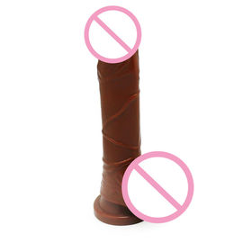 Sexo realístico inodoro Toy Strong Suction Cup Silicone do vibrador para mulheres