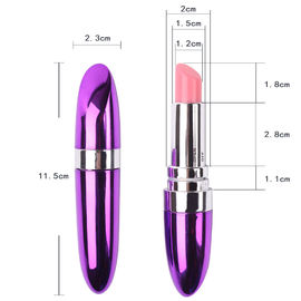 Vibrador impermeável Mini Massager Lipstick Vibe da bala do batom 1 velocidade