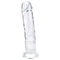 Dildo pequeno de 7 polegadas, brinquedo sexual iniciante macio e realista Dildo transparente com ventosa forte para mulheres/homens/gays