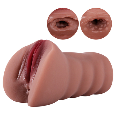 2 em 1 brinquedo masculino do sexo do Masturbator para o bichano vivo do bolso dos homens com a vagina 3D realística e sexo anal apertado Stroker