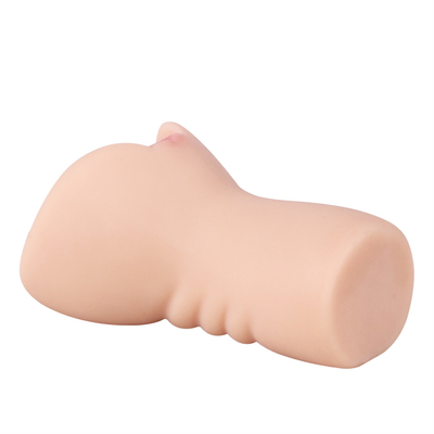 2 em brinquedos adultos de 1 sexo dos Masturbators masculinos com o bichano Textured realístico do bolso 3D e sexo apertado Stroker do ânus para homens