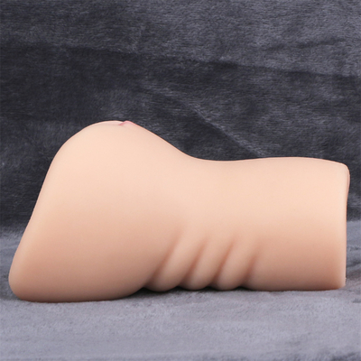 2 em brinquedos adultos de 1 sexo dos Masturbators masculinos com o bichano Textured realístico do bolso 3D e sexo apertado Stroker do ânus para homens