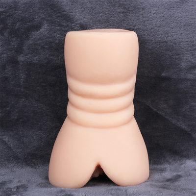 2 em brinquedos adultos de 1 sexo dos Masturbators masculinos com o bichano Textured realístico do bolso 3D e sexo apertado Stroker do ânus para homens