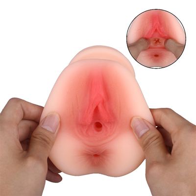 Bichano elástico do bolso da vagina Textured realística para o sexo dos homens