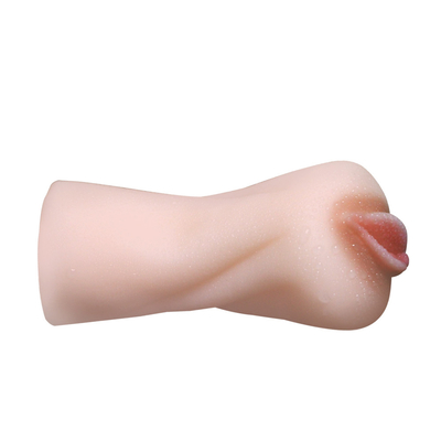 Bichano elástico do bolso da vagina Textured realística para o sexo dos homens
