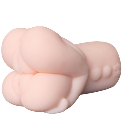 O adulto apertado macio do bichano do silicone masculino anal realístico duplo do Masturbator da vagina da versão brinca brinquedos do sexo para o Masturbator dos homens
