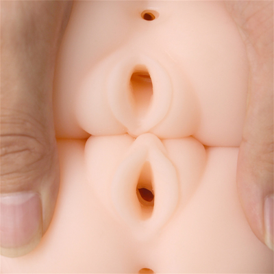 O adulto apertado macio do bichano do silicone masculino anal realístico duplo do Masturbator da vagina da versão brinca brinquedos do sexo para o Masturbator dos homens