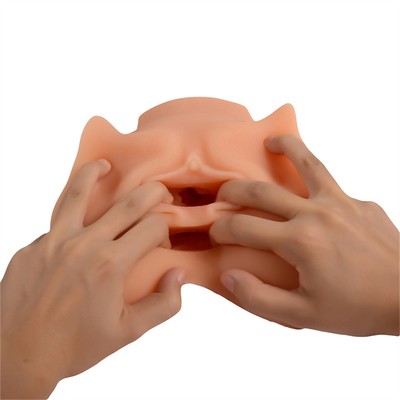 Brinquedos anais do sexo da masturbação dos homens do Masturbator da boca artificial falsificada da vagina do bichano para homens