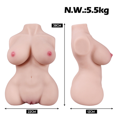 Masturbator masculino das bonecas adultas grandes macias vivos do sexo do torso dos peitos para a vagina Textured realística dos homens 3D com ChannelPop anal