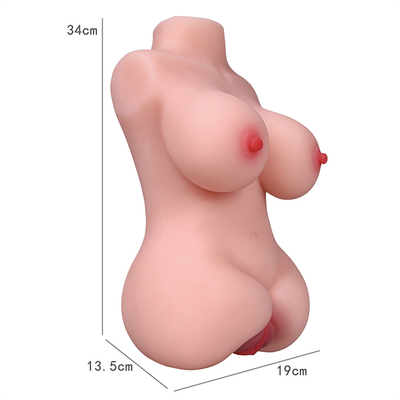 Burro macio do bichano corpo real da pele do meio para a vagina enorme de Toy Big Torso Boobs Sex do burro da masturbação grande masculina da nádega do torso para M