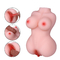 Masturbator masculino gordo 2 dos brinquedos do sexo da masturbação da extremidade TPR do preço de fábrica em 1 brinquedo artificial anal da vagina realística