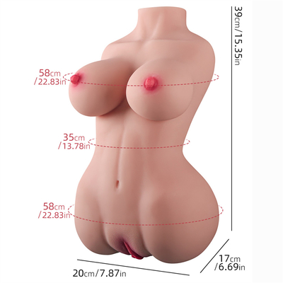 metade dos homens grandes de Toy Suitable Toys Sex Adult da boneca do sexo do peito do bichano realístico fêmea do torso da boneca do saxofone do silicone 5.5kg para homens