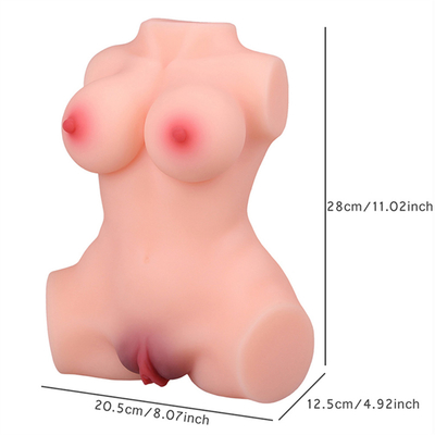 Meia boneca do sexo do corpo com a boneca realística do amor dos brinquedos adultos reais de esqueleto do sexo do peito para o Masturbator macio do homem do bichano do sexo dos homens