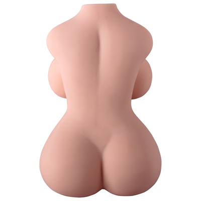 TPE 3 em 1 Masturbator masculino do torso com os brinquedos da vagina realística dos peitos e do sexo anal para homens com espinha incorporado