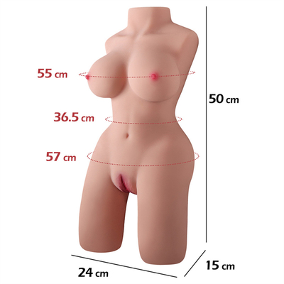 bichano realístico fêmea ativo do torso da boneca do sexo do silicone do comprimento de uma posição de 6,5 quilogramas boneca grande do sexo do peito do multi meio apropriada para