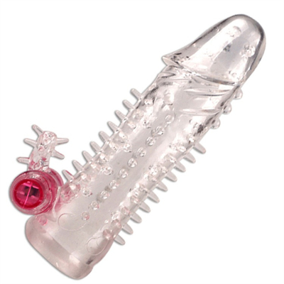 Preservativos macios do TPE da ampliação de Crystal Vibrating Penis Sleeves Delay para o homem