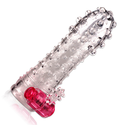 Preservativos macios do TPE da ampliação de Crystal Vibrating Penis Sleeves Delay para o homem