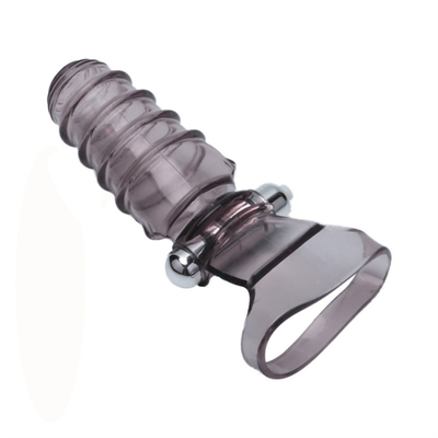 O sexo da novidade brinca o TPE médico de RoHS do vibrador da luva do dedo para mulheres