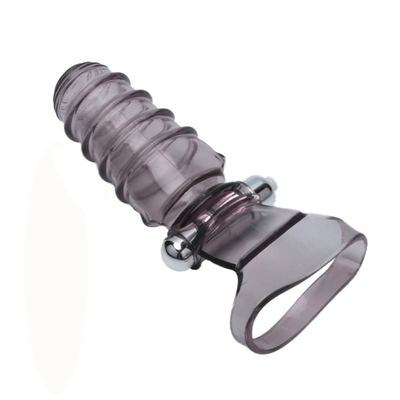 O sexo da novidade brinca o TPE médico de RoHS do vibrador da luva do dedo para mulheres