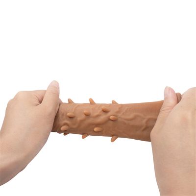 Luva macia super do preservativo da ejaculação do atraso do prolongamento do silicone da luva do galo da ampliação do pênis