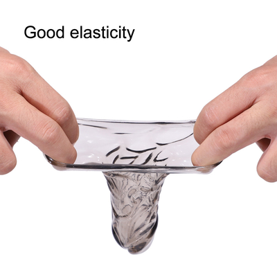 Alongue e engrosse o prolongamento da luva de Ring Reusable Condoms Dildo Penis do esperma do fechamento