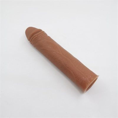 Luva reusável do prolongamento do pênis dos preservativos realísticos grossos masculinos grandes macios super do vibrador do galo da ejaculação do atraso