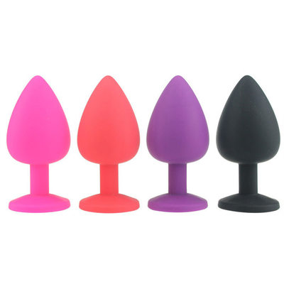 Silicone portátil brinquedos adultos alegres anais Jeweled da tomada da extremidade de Chastity Anal Plug Adult Toy para homens