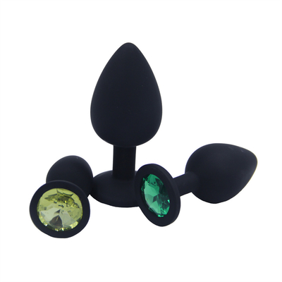 Silicone portátil brinquedos adultos alegres anais Jeweled da tomada da extremidade de Chastity Anal Plug Adult Toy para homens