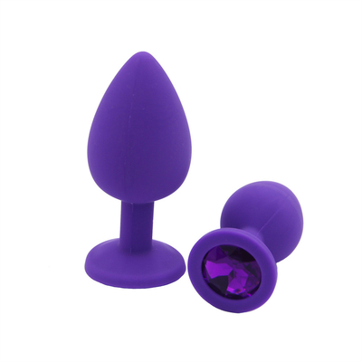 Silicone portátil brinquedos adultos alegres anais Jeweled da tomada da extremidade de Chastity Anal Plug Adult Toy para homens