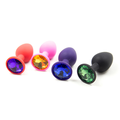 Silicone portátil brinquedos adultos alegres anais Jeweled da tomada da extremidade de Chastity Anal Plug Adult Toy para homens