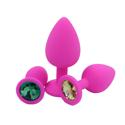 Silicone portátil brinquedos adultos alegres anais Jeweled da tomada da extremidade de Chastity Anal Plug Adult Toy para homens