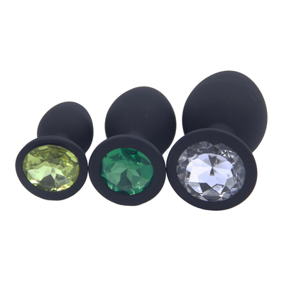 Silicone portátil brinquedos adultos alegres anais Jeweled da tomada da extremidade de Chastity Anal Plug Adult Toy para homens