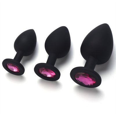 Silicone portátil brinquedos adultos alegres anais Jeweled da tomada da extremidade de Chastity Anal Plug Adult Toy para homens