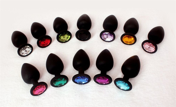 Silicone portátil brinquedos adultos alegres anais Jeweled da tomada da extremidade de Chastity Anal Plug Adult Toy para homens