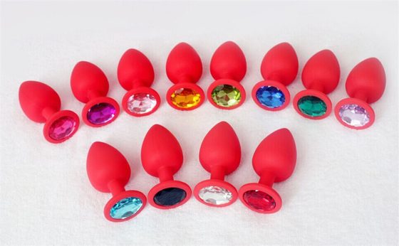 Silicone portátil brinquedos adultos alegres anais Jeweled da tomada da extremidade de Chastity Anal Plug Adult Toy para homens