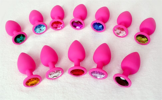 Silicone portátil brinquedos adultos alegres anais Jeweled da tomada da extremidade de Chastity Anal Plug Adult Toy para homens