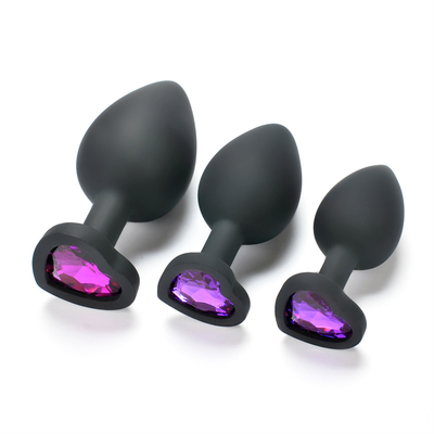 Silicone portátil brinquedos adultos alegres anais Jeweled da tomada da extremidade de Chastity Anal Plug Adult Toy para homens