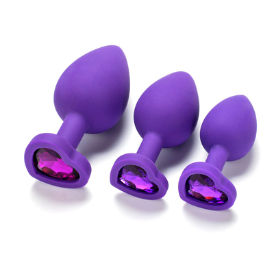 Silicone portátil brinquedos adultos alegres anais Jeweled da tomada da extremidade de Chastity Anal Plug Adult Toy para homens
