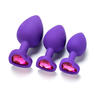 Silicone portátil brinquedos adultos alegres anais Jeweled da tomada da extremidade de Chastity Anal Plug Adult Toy para homens