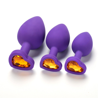 Silicone portátil brinquedos adultos alegres anais Jeweled da tomada da extremidade de Chastity Anal Plug Adult Toy para homens
