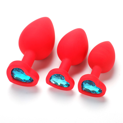 Silicone portátil brinquedos adultos alegres anais Jeweled da tomada da extremidade de Chastity Anal Plug Adult Toy para homens