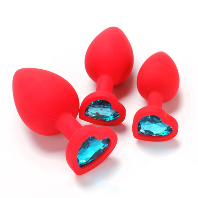 Silicone portátil brinquedos adultos alegres anais Jeweled da tomada da extremidade de Chastity Anal Plug Adult Toy para homens