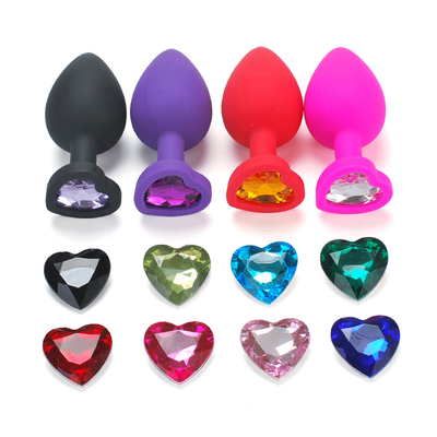 Silicone portátil brinquedos adultos alegres anais Jeweled da tomada da extremidade de Chastity Anal Plug Adult Toy para homens