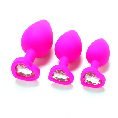 Silicone portátil brinquedos adultos alegres anais Jeweled da tomada da extremidade de Chastity Anal Plug Adult Toy para homens