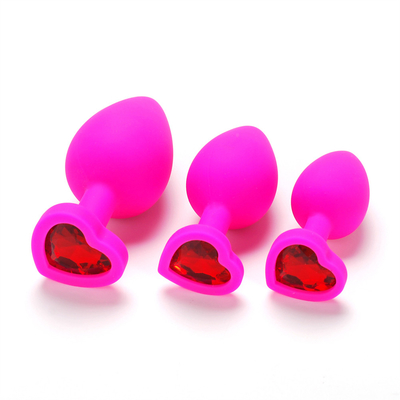 Silicone portátil brinquedos adultos alegres anais Jeweled da tomada da extremidade de Chastity Anal Plug Adult Toy para homens