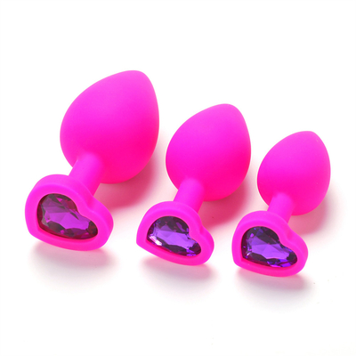 Silicone portátil brinquedos adultos alegres anais Jeweled da tomada da extremidade de Chastity Anal Plug Adult Toy para homens