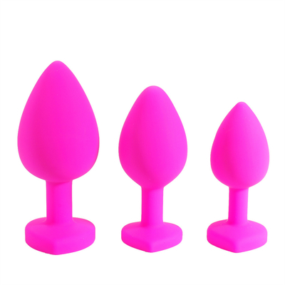 Silicone portátil brinquedos adultos alegres anais Jeweled da tomada da extremidade de Chastity Anal Plug Adult Toy para homens